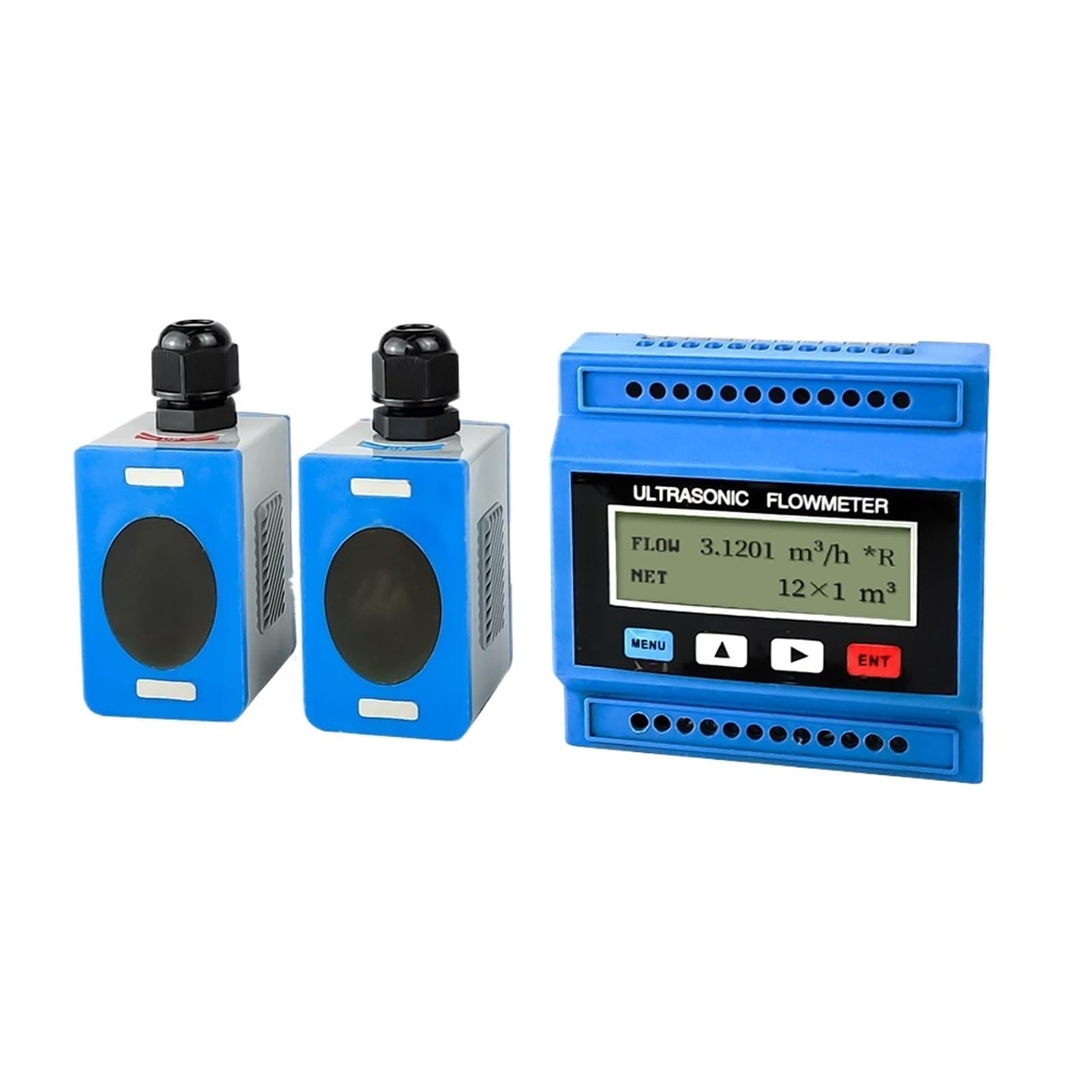 QfUxYYSLD 220VAC 24VDC Power Supply Ultrasonic Flow Meter Probe Flowmeter DN15 Pipe SS304 PVC(DN15-DN100)