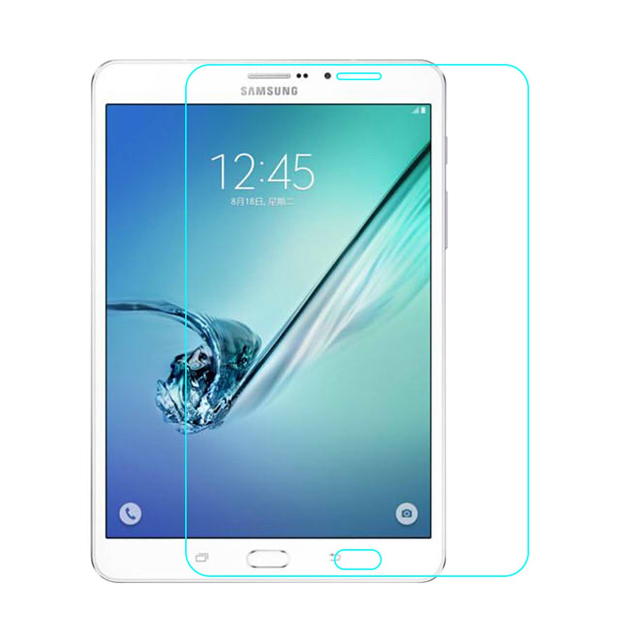 iCoverCaseTab S2 8.0 Screen Protector, Premium HD Clear 9H 2.5D Front Cover Premium Tempered Glass Protective Flim for Samsung Galaxy Tab S2 8.0 inch SM-T715/SM-T710