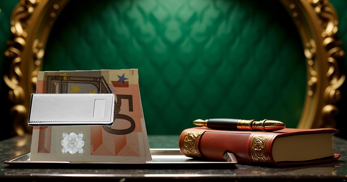 klamra na banknoty korngiloszowana z polem grawerowania 6 x 3 cm srebrny platerowany posrebrzany w jakości premium
