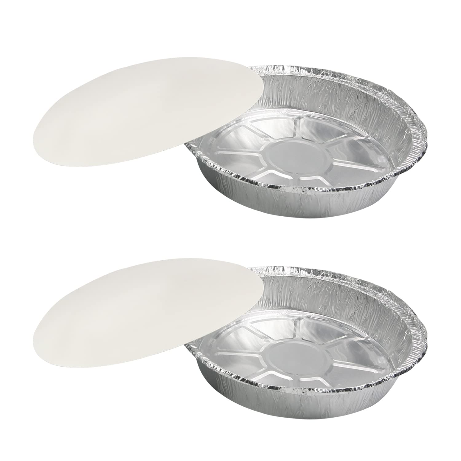 Othmro 8.5"x1.9"(DiaxH) Aluminum Foil Food ContainersDisposable Takeout Pans, 20pcs Round Pans Aluminum Foil Pans for Cooking, Baking, Heating, Storing, Food Prepping