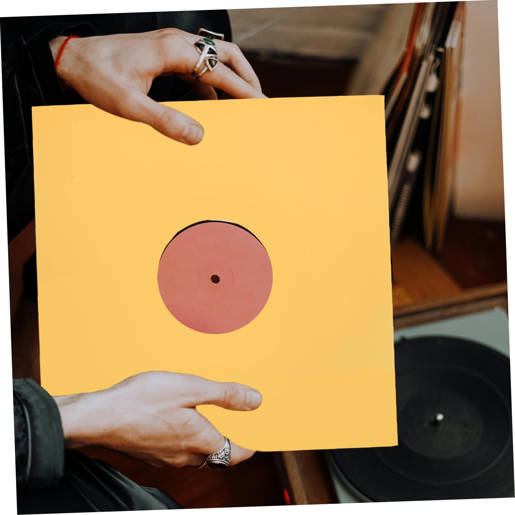 Sosoport 10 Stück Schallplatten Schutzhüllen Robuste Vinyl Cover für Platten mit Schutz vor Kratzern und Schäden Einfache Handhabung und Langlebig