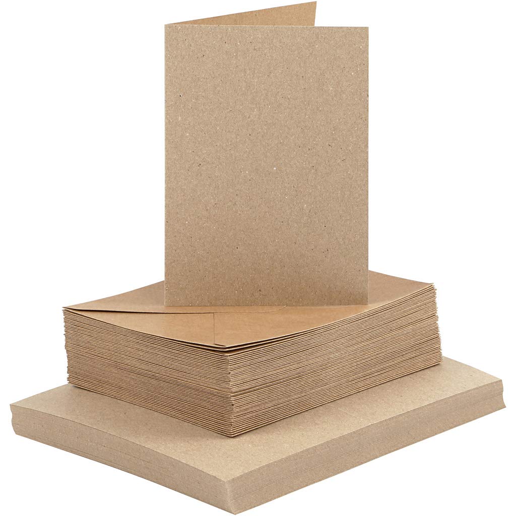 Creotime Natural A6 Card & Envelope Set (50pc)