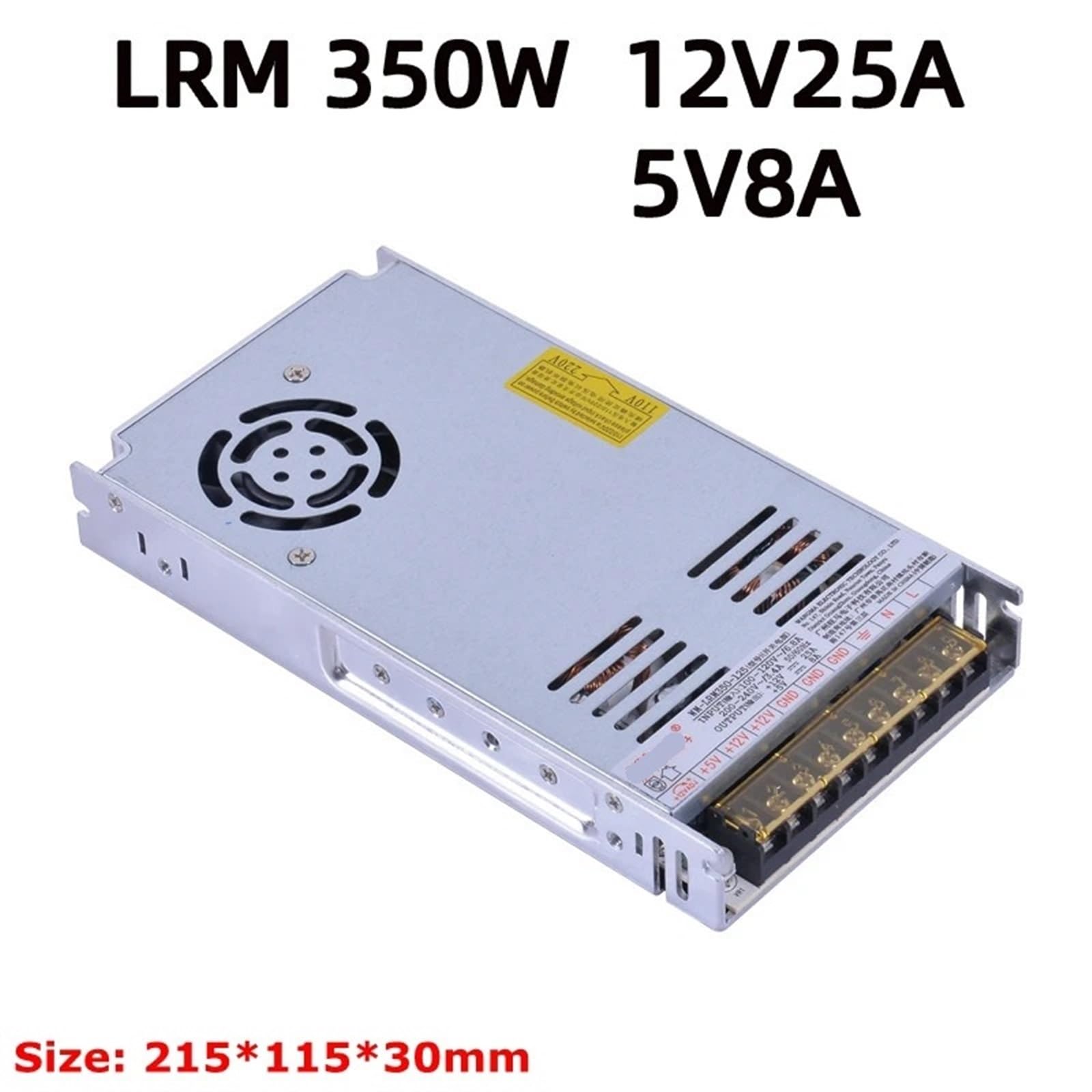 Alimentatore switching a doppia uscita AC-DC 5V 12V 1 pezzo(LRM 350W)
