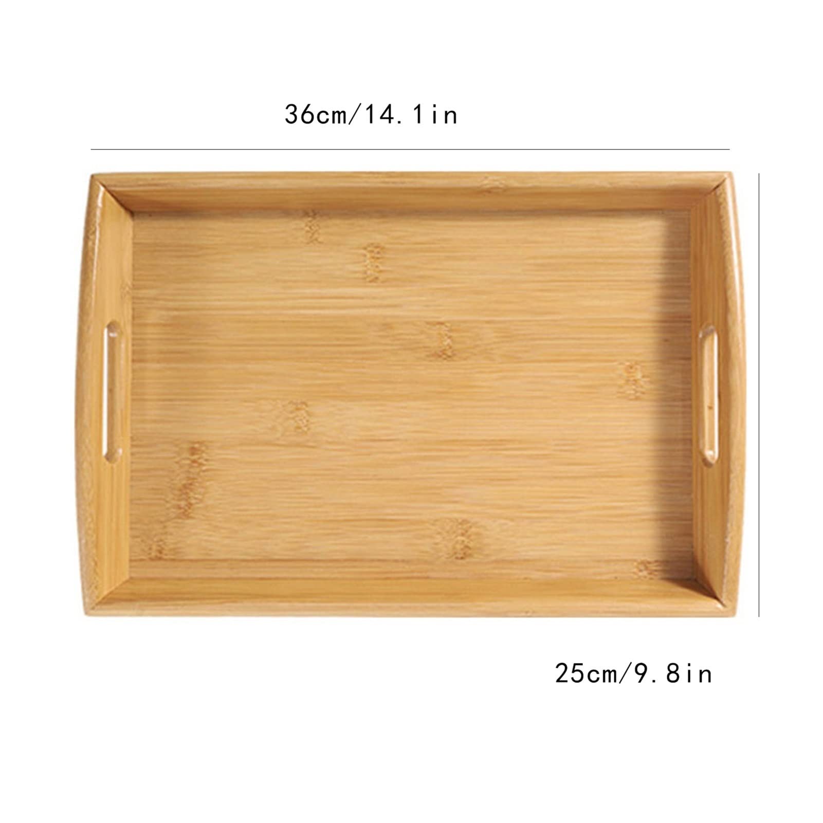 Bandeja Bandeja de servir y plato, placa de senderos de madera rectangular con bandeja de bocadillos de mango, bandeja de desayuno, decoración de granja con estilo Sirviendo platos Bandejas para Servi