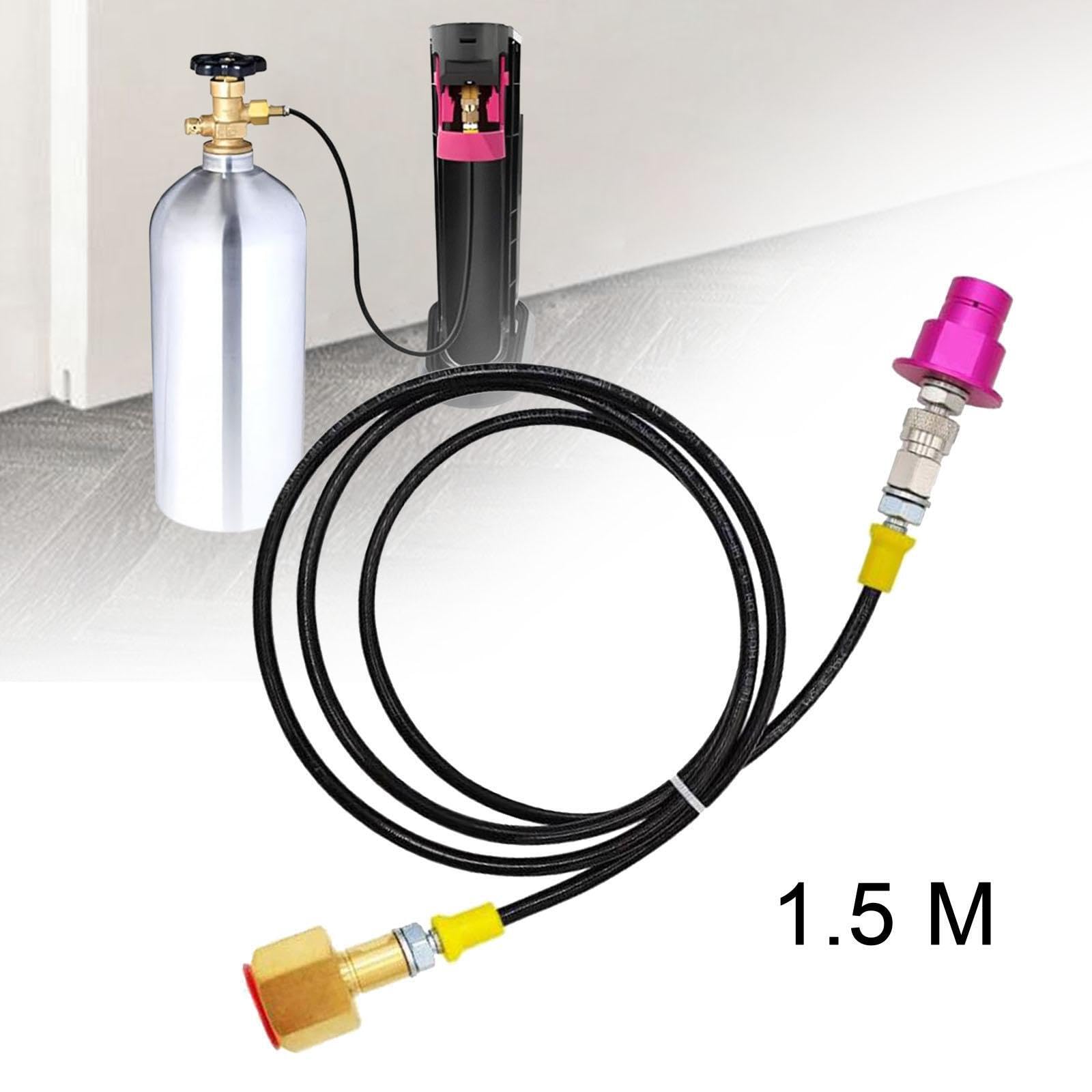 Kit de manguera adaptadora de CO2 de presión de aleación de aluminio de 5 m de longitud, fácil desmontaje, conector directo, componentes, kit de