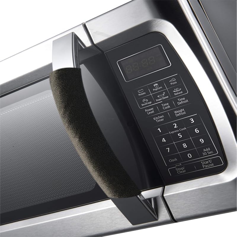 Miniatura 5 de Juego de 6 fundas para manijas de puerta de refrigerador, mango de tela de terciopelo lavable para nevera, microondas, estufa, lavavajillas, atrapa