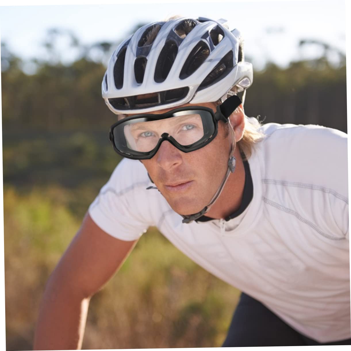Vaguelly Occhiali Protettivi per Uso Outdoor Protezione Occhi da Vento e Spruzzi Antinfortunistica Resistenti Agli Urti, Materiale Tpe Pc per Ciclismo e Motociclismo