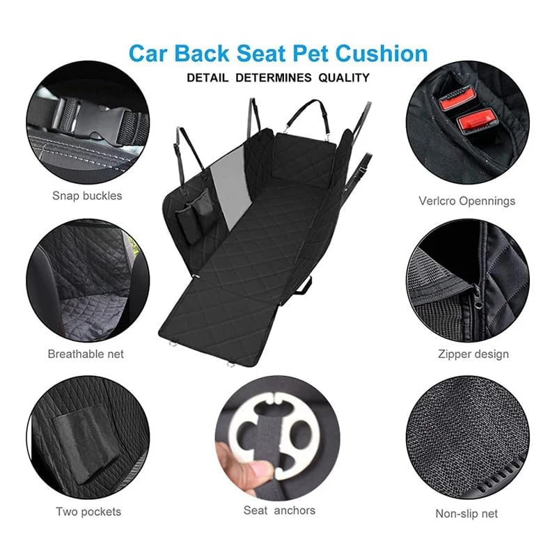 Estensore Sedile Posteriore Cani, per Ford Kuga 2020-2024 Coprisedile Auto Cani Impermeabile Antiscivolo Letto Viaggio Cane