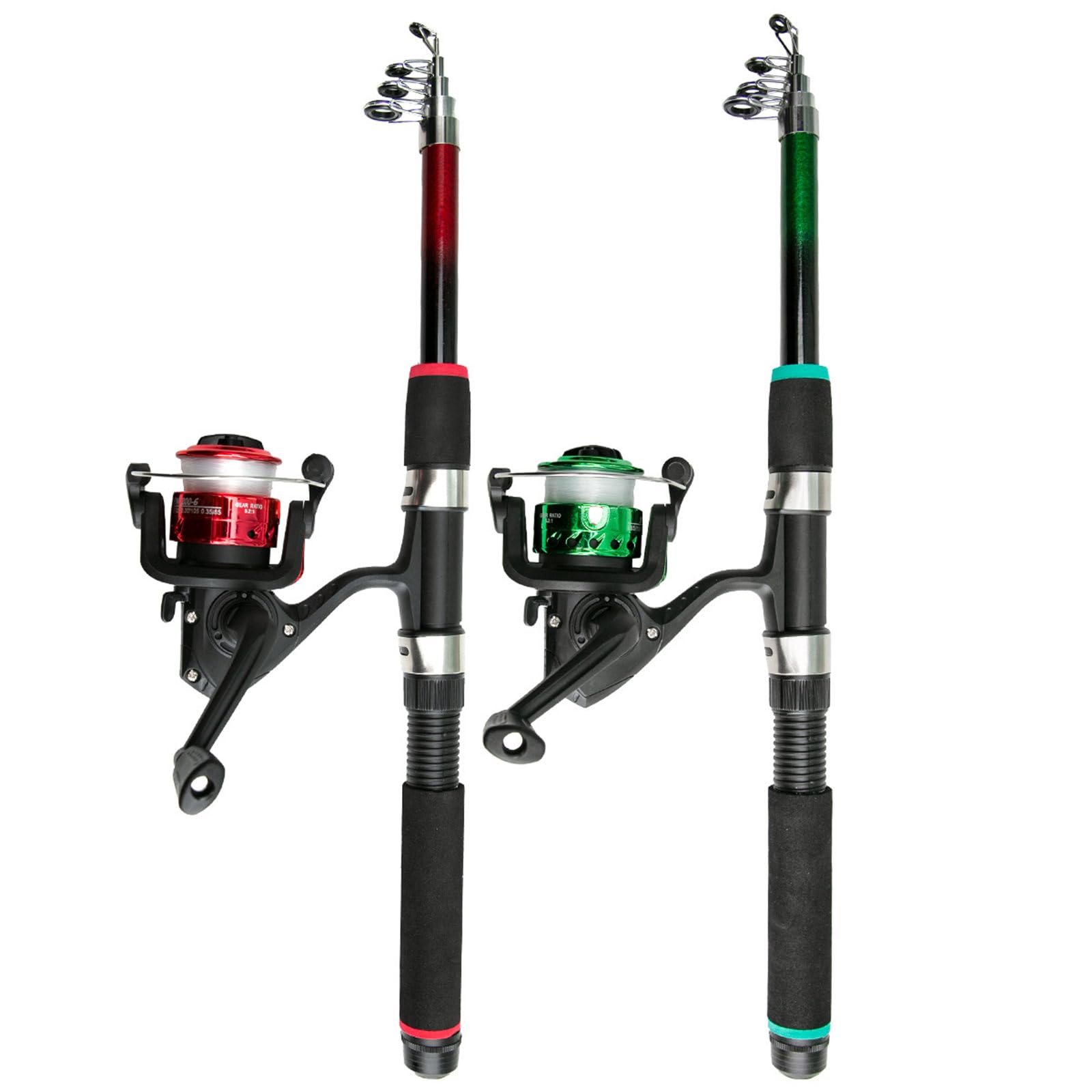 Set da pesca per principianti per bambini, adolescenti, Gear Tackles, mulinello telescopico con esche, ganci, retino, set per principianti per bambini