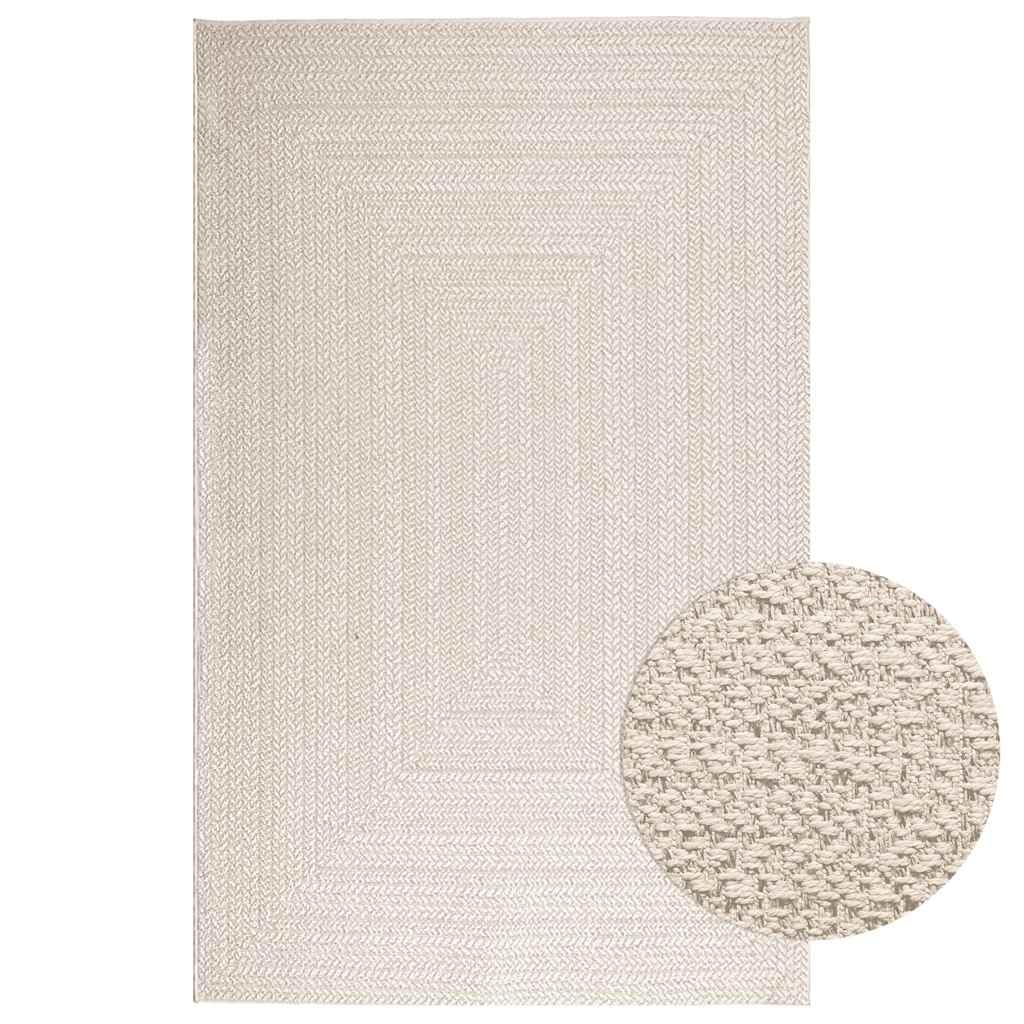 Vidaxl Cream Rug Zizur 160X230 Cm Jute Look Indoor And Outdoor, Carpet, Door Mat, Floor Carpet, Outdoor Rug, Floor Mat, Area Rug, Carpet Flooring