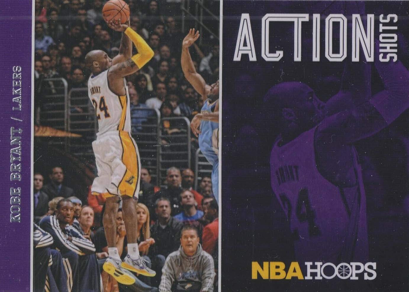 Amazon.com: Kobe Bryant 2013 2014 Hoops Action Shots Basketball Series Mint  Insert Card #12 Showing This Los Angeles Lakers Star in His White Jersey :  Collectibles & Fine Art