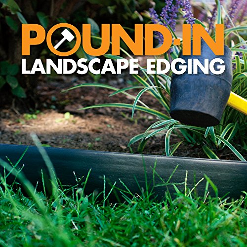 Easyflex Pound-In Landscape Edging With Anchoring Stakes, 4.5 In. Straight Top Plastic Garden Border, 20 Foot Kit, Black, (3500-20C-3) #TOP2
