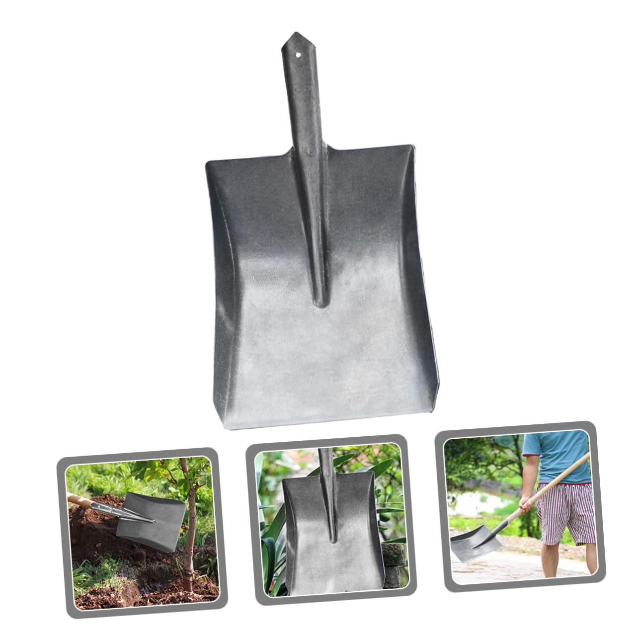 Gartenspaten aus Stahl, Praktische Gartenschaufel für Zuhause