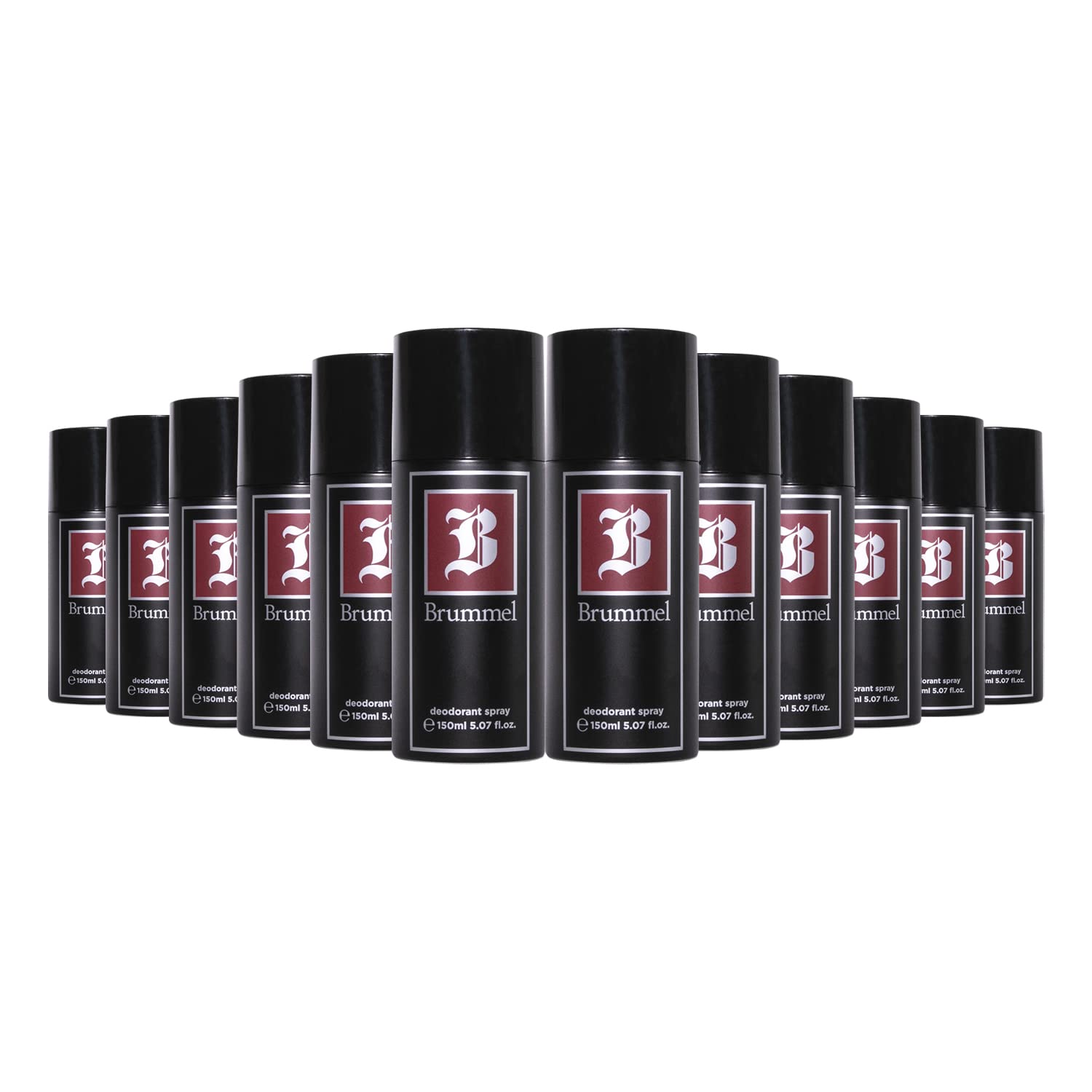 BRUMMEL - Clásica Pack de 12 x 150 ml, Desodorante Hombre Spray, Desodorante para Todo Tipo de Piel, Protección de Larga DuraciónDeodorant Hombre, Aroma Cítrico Especiado, Fragancia Fresca