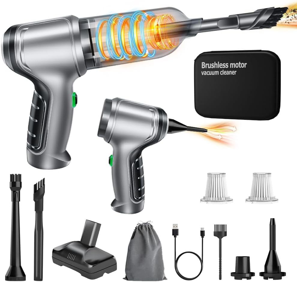 Product image of Car Vacuum High Suction Power 15000 PA Brushless Motor 3 in 1Wireless Handheld Vacuum Cleaner Mini Vacuum for Car Cordless Rechargeable Portable Vacuum for Men Women Vehicle Home Keyboard