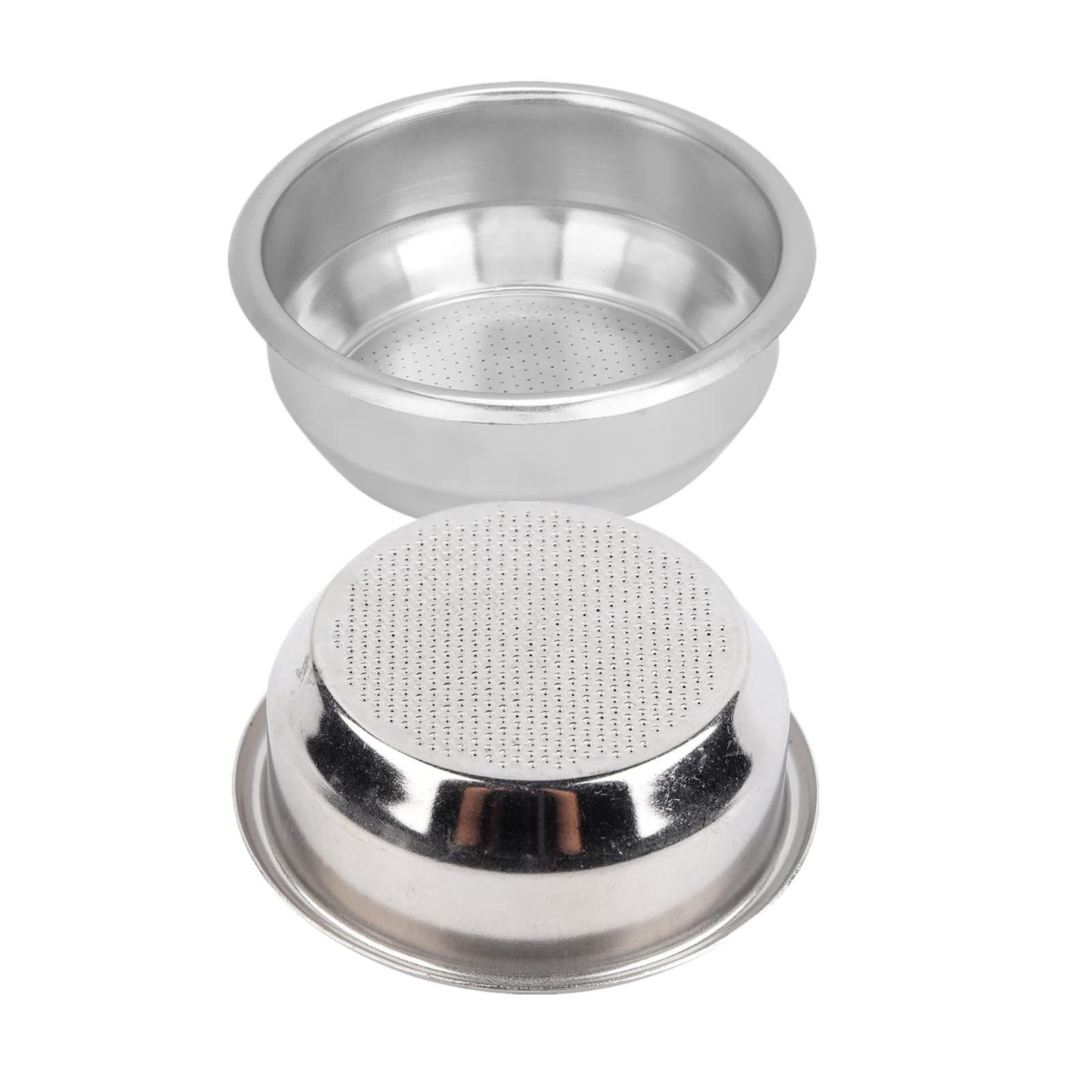 Reusable Coffee Filter 58mm 2pcs, Stainless Steel Coffee Filter Basket Espresso Maker Filter Basket Cup Single Layer Double Doses Coffee Machine Accessory