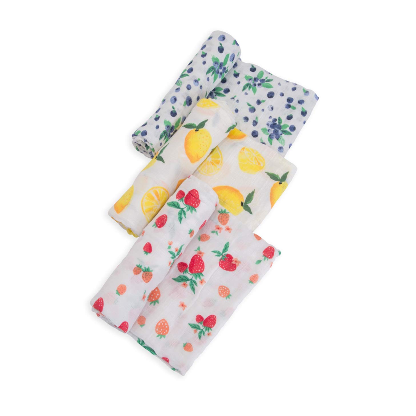 Little Unicorn3-Pack Cotton Muslin Swaddle Set - Berry Lemonade