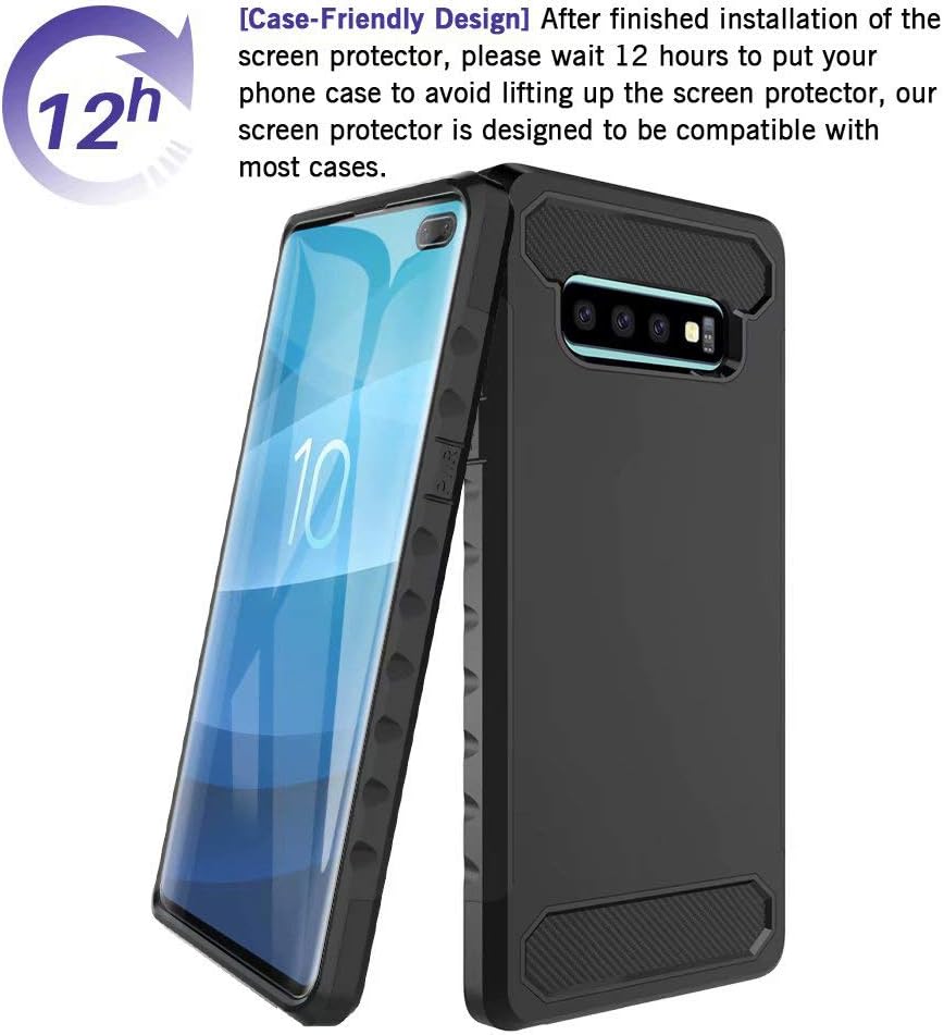 LK [3 Pack] Screen Protector for Samsung Galaxy S10 Plus, LiquidSkin [HD Clear][Case-Friendly] Bubble-Free with Lifetime Replacement Warranty