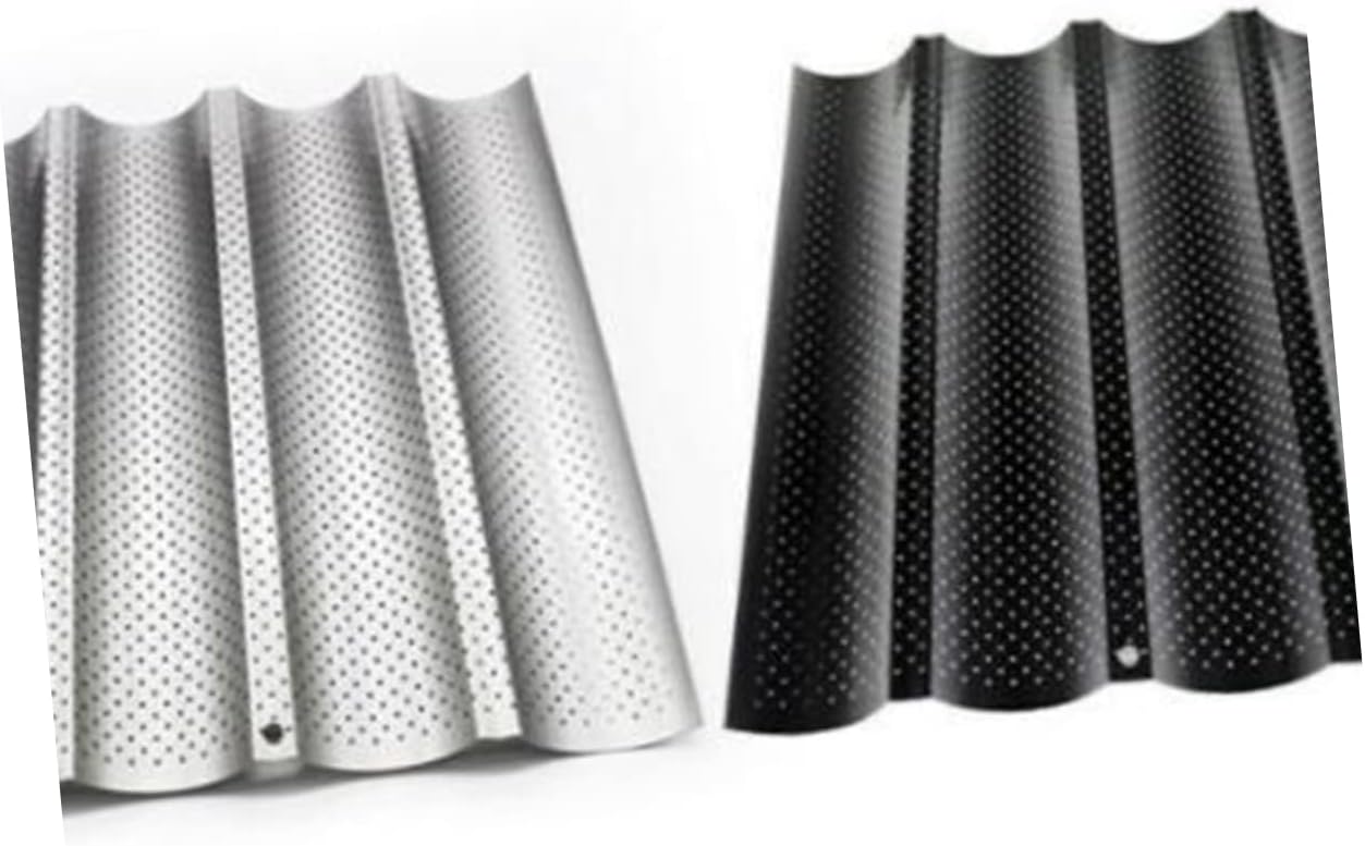 UPKOCH Wave Stick Baking Tray Silver Slot for French Bread Baking Easy to Clean and Use for Home and Bakery Kitchen Tool