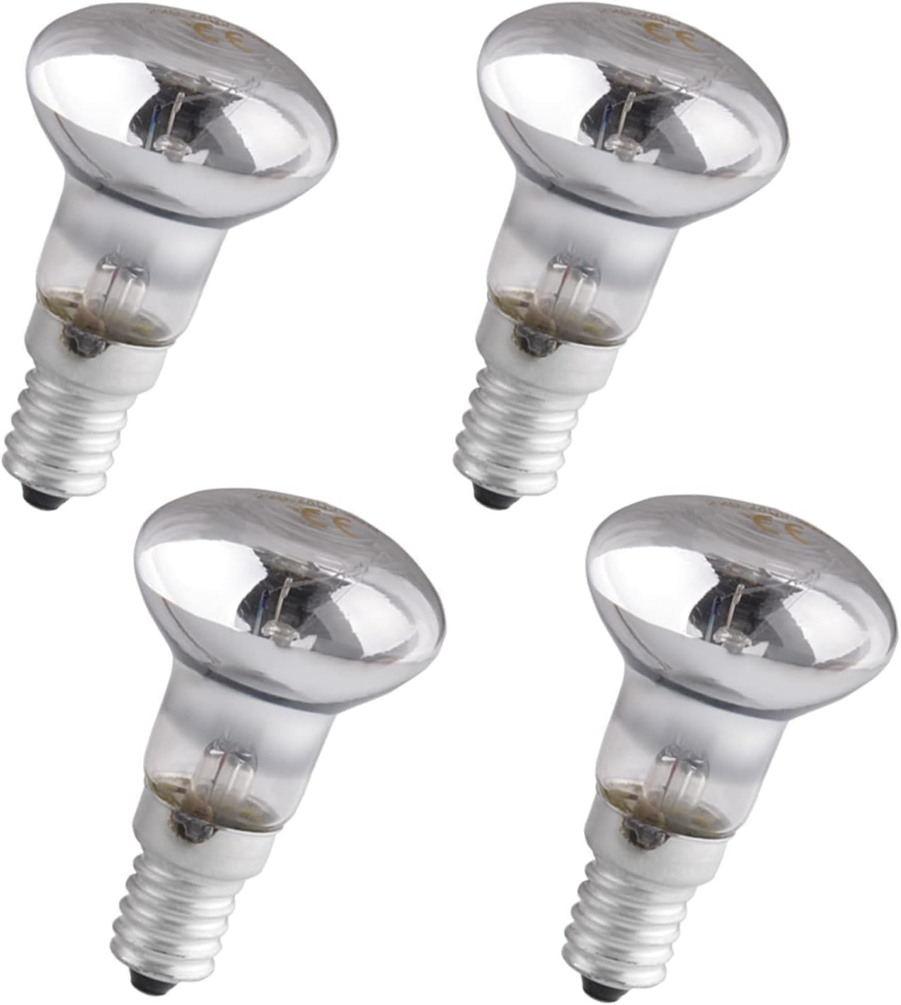 B4U Lava Lamp Bulb 30W, 4 Pack R39 Reflector Bulbs, Dimmable Small Edison Screw SES Spot Light Bulbs, 310 Lumens, Warm White 2700K, 230V