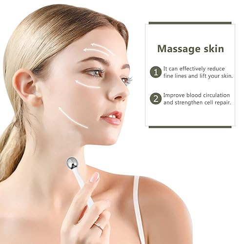 Miniatura 3 de EXCEART 6 aplicadores de crema para los ojos, rodillo de masaje para el cuidado de los ojos, varita aplicadora de metal para crema de ojos