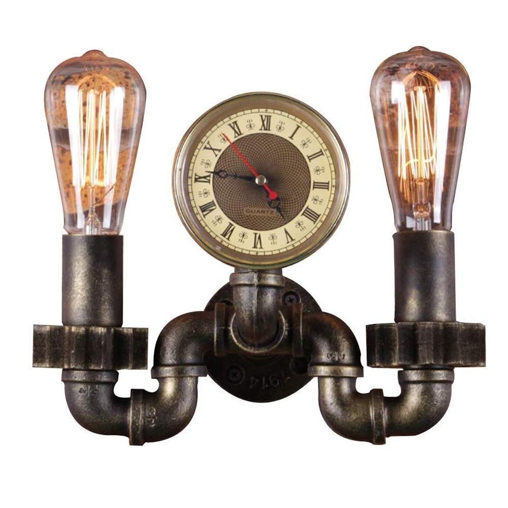 2 Luces Steampunk tubería de Agua lámpara de Pared decoración Interior hogar restaurantes Sala de Estar Cocina Sala de Estudio luz de Pared almacén mesita de Noche Dormitorio Apliques