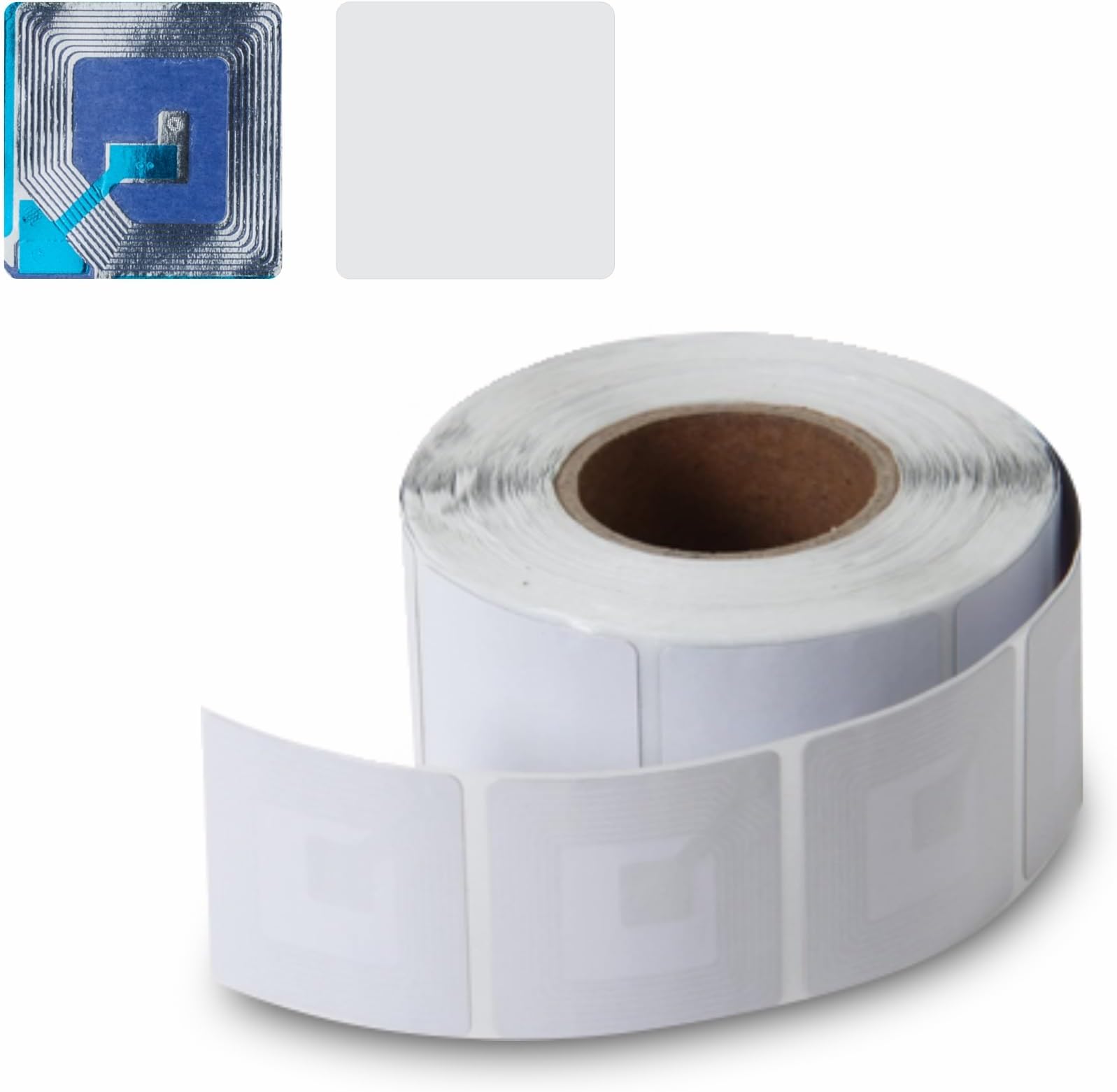 500 Paper Security Labels 1.5 X 1.5 Inch RF 8.2Mhz White Checkpoint Compatible – Practical and Effective Anti-Theft Labels for EAS Loss Prevention Systems by Bullseye Protection