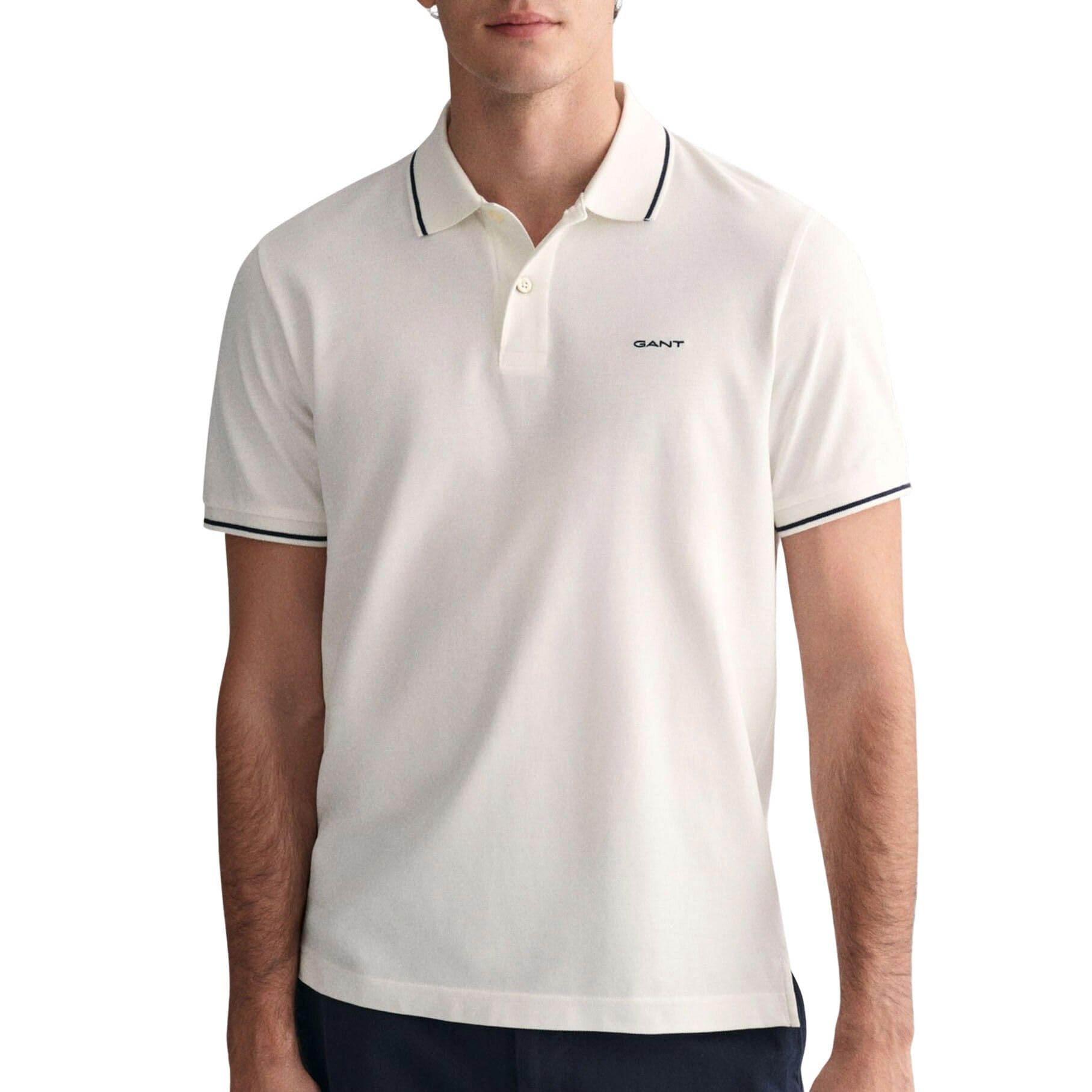 GANT Tipped Piqué Short Sleeve Polo S
