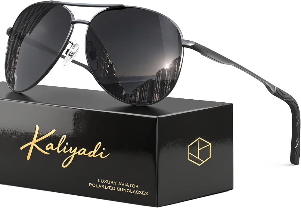 KALIYADI Aviator Sunglasses Polarized for Men Women with UV400 for Driving — 사진 1