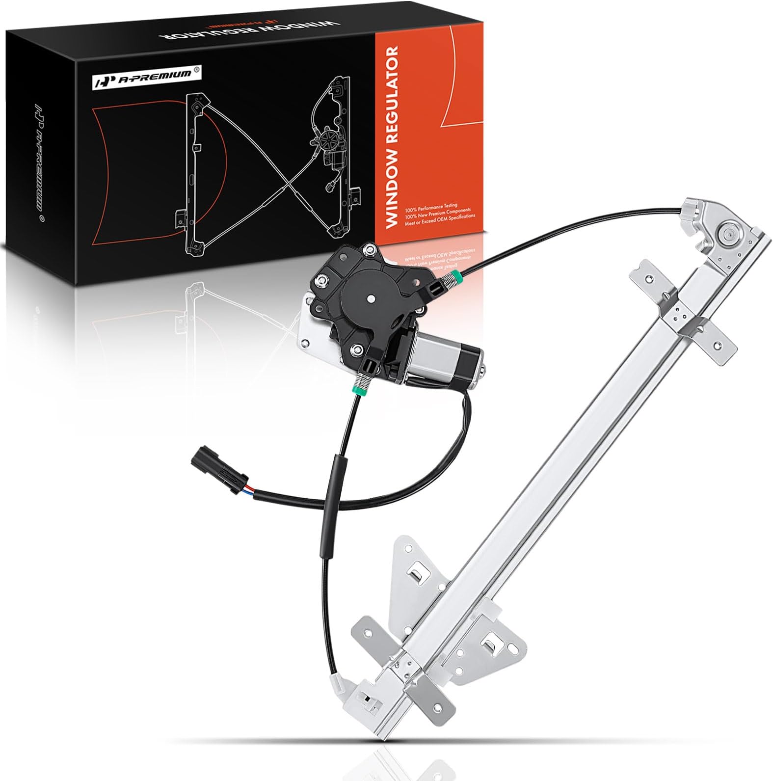A-Premium Rear Right Power Window Regulator with Motor Compatible with Dodge Dakota 2000-2004 Durango 1998-2003 Replaces #55256494AB 55256494AC
