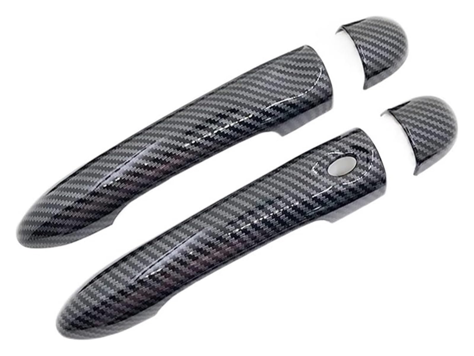 Qwqthgs 1 Keyhole No Button Car Exterior Door Handle Cap For Zoe Z.e 2013-2019 Carbon Fiber Exterior Door Handle Cover Catch Trim Car Cap Accessories(1 Keyhole No Button)