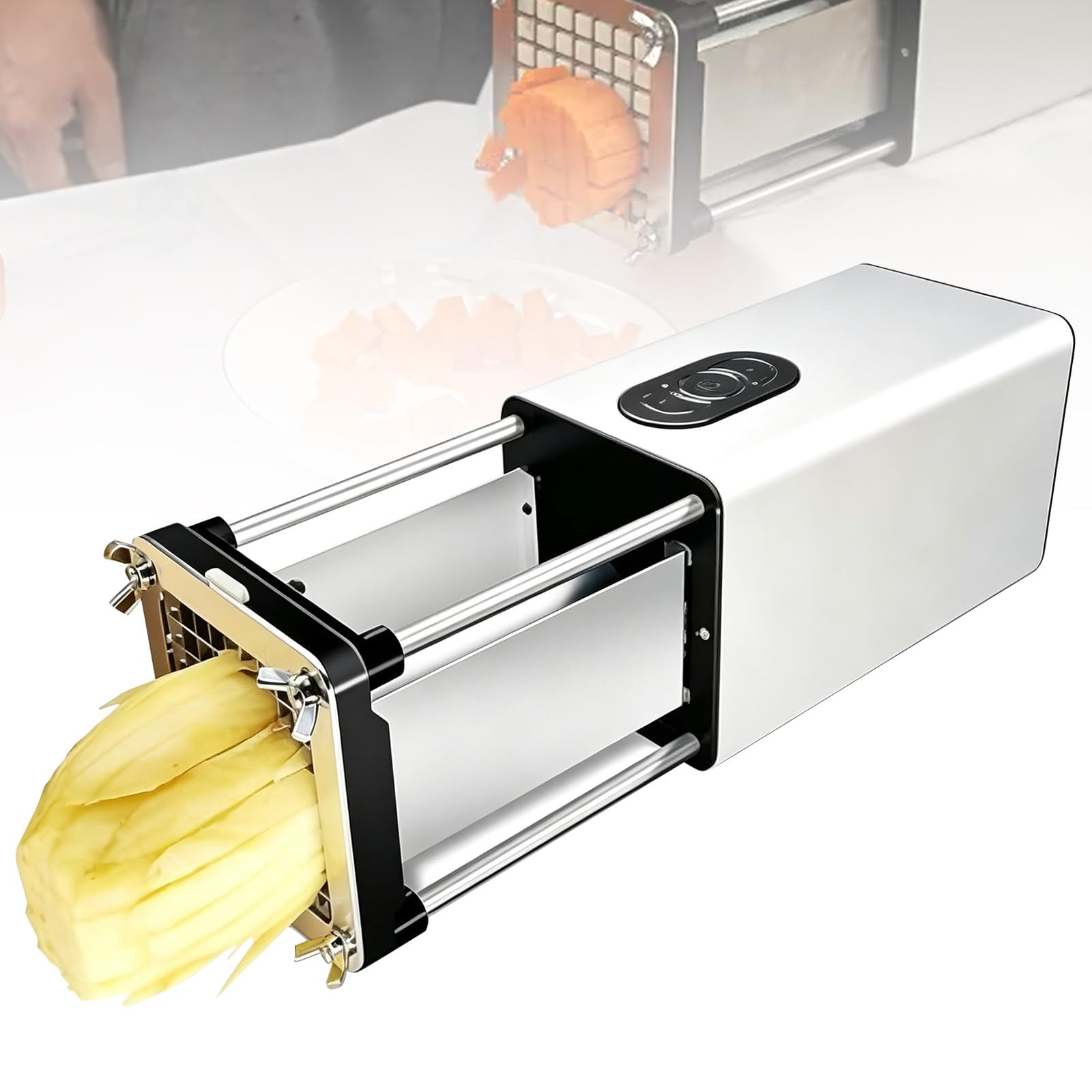 Electric Fry Cutter for Potatoes & Commercial Potato Chip Slicer