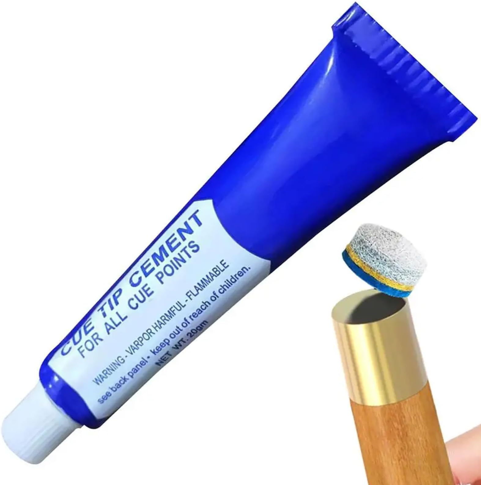 0.7oz Epoxy Resin Glue for Pool Cue Tips, Slow-Drying Billiard Cue Tip Repair Adhesive