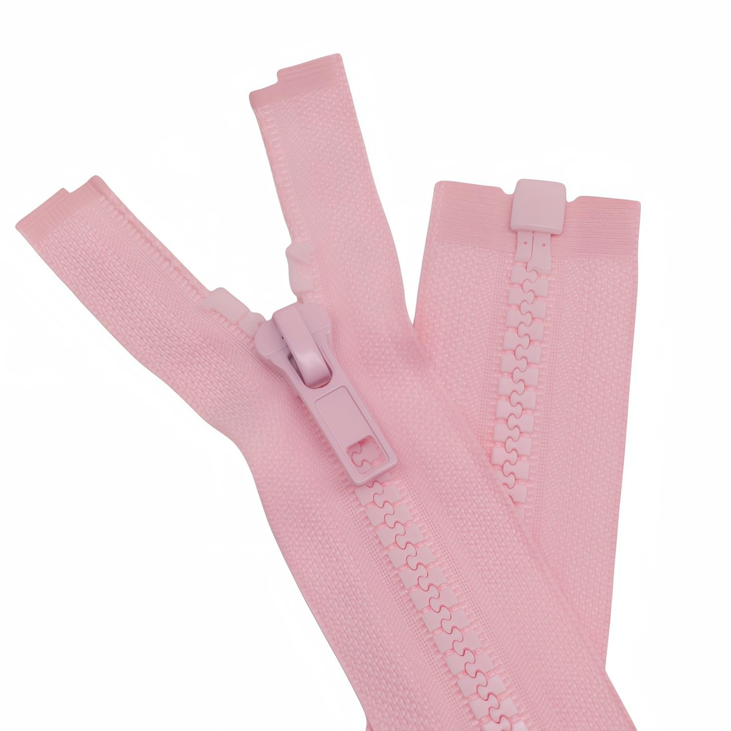 YaHoGa 2PCS #5 36 inch Separating Jacket Zippers for Sewing Coats Jacket Zipper Pink Molded Plastic Zippers Bulk (36" Pink)