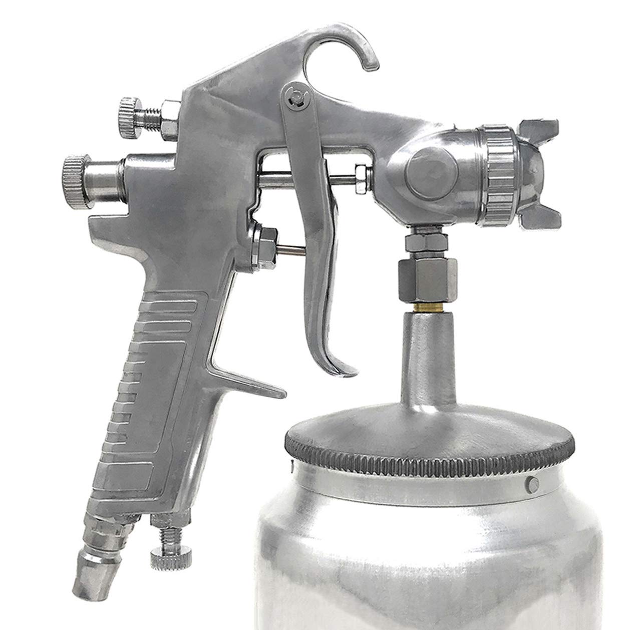 送料無料 【Mirai.2022】プロ仕様 エアスプレーガン 下壺 吸上式 W-77 大口径 2.5mm 大容量 1000ml 塗装 ペイント 仕上げ 車 バイク用 エアスプレーガン 下壺 吸上式 エアスプレーガン重力式 塗装スプレー mm