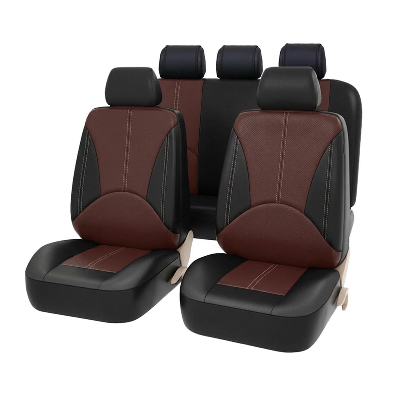 MRFDESC Car Seat Covers for Seat Ibiza 6J 6L 6P KJ Front Seat And Headrest Covers Comfortable and Breathable Cushion Protectors Interior Accessories,C