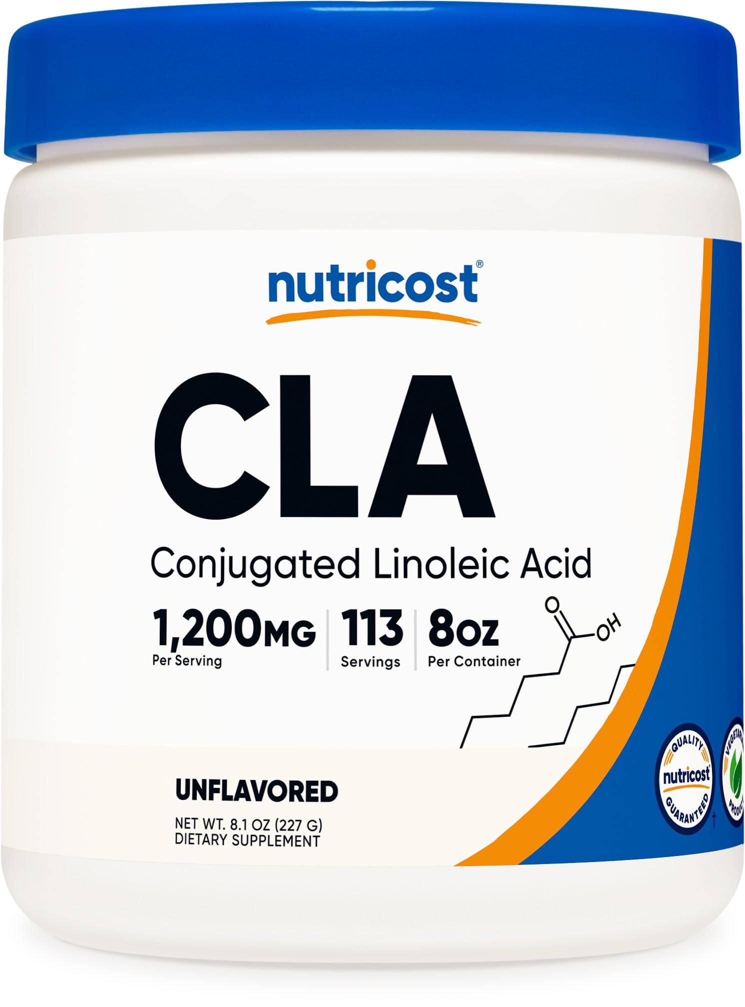 CLA (Conjugated Linoleic Acid) 8oz (227g) Powder - Gluten Free, GMO Free CLA Supplement