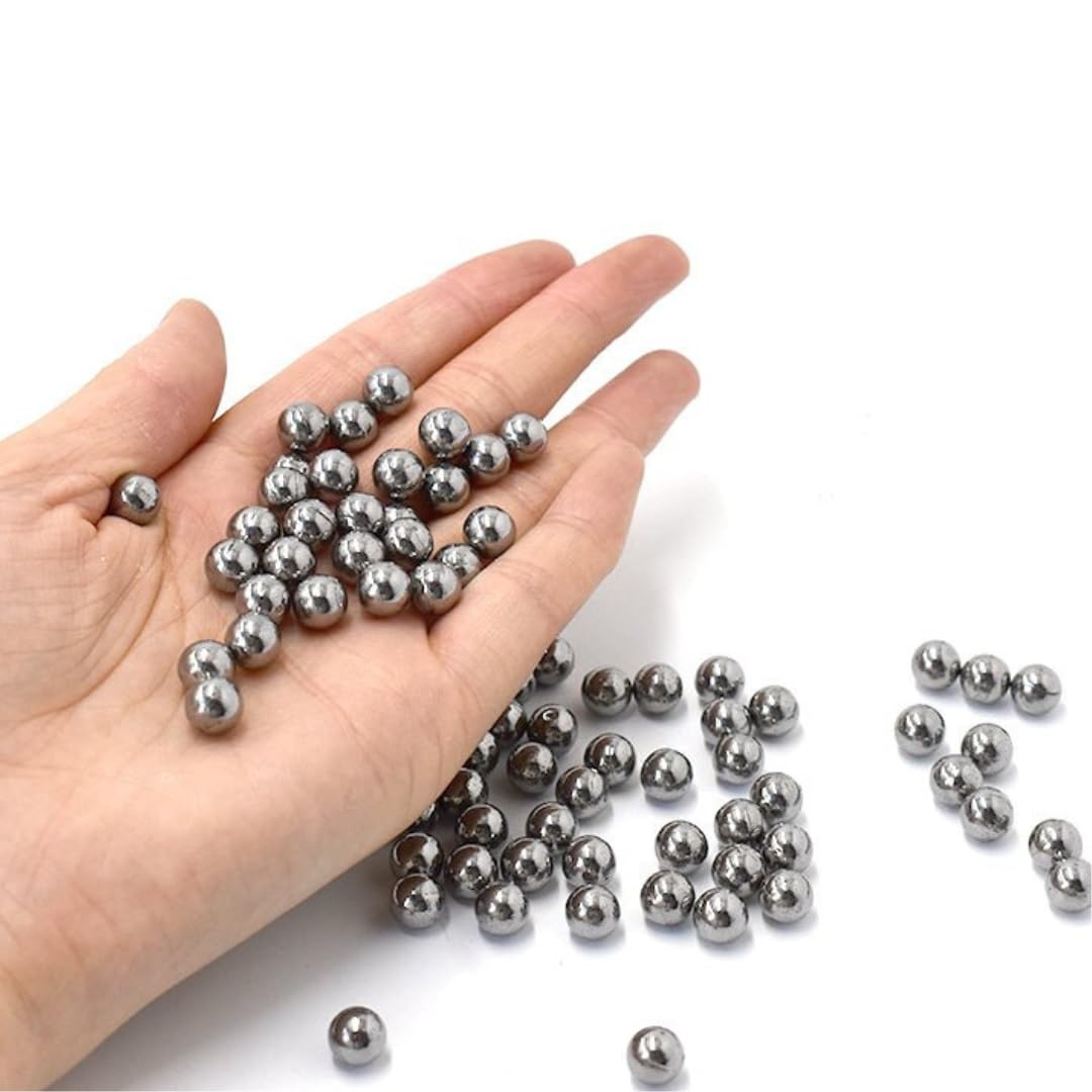 Marksman® 100pcs 6mm Stainless Steel Bearing Balls – Silver Rust-Resistant Balls for Cycle Bearings & Multi-Purpose Use