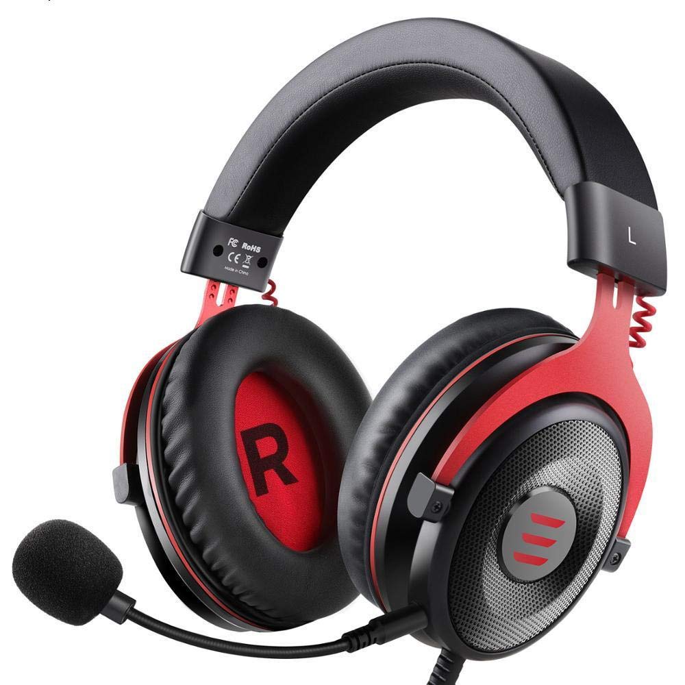 Gamingowy zestaw słuchawkowy z wirtualnym dźwiękiem przestrzennym 7.1 Przewodowe słuchawki do gier z mikrofonem z redukcją szumów na PC/Xbox/PS4 Double the comfort