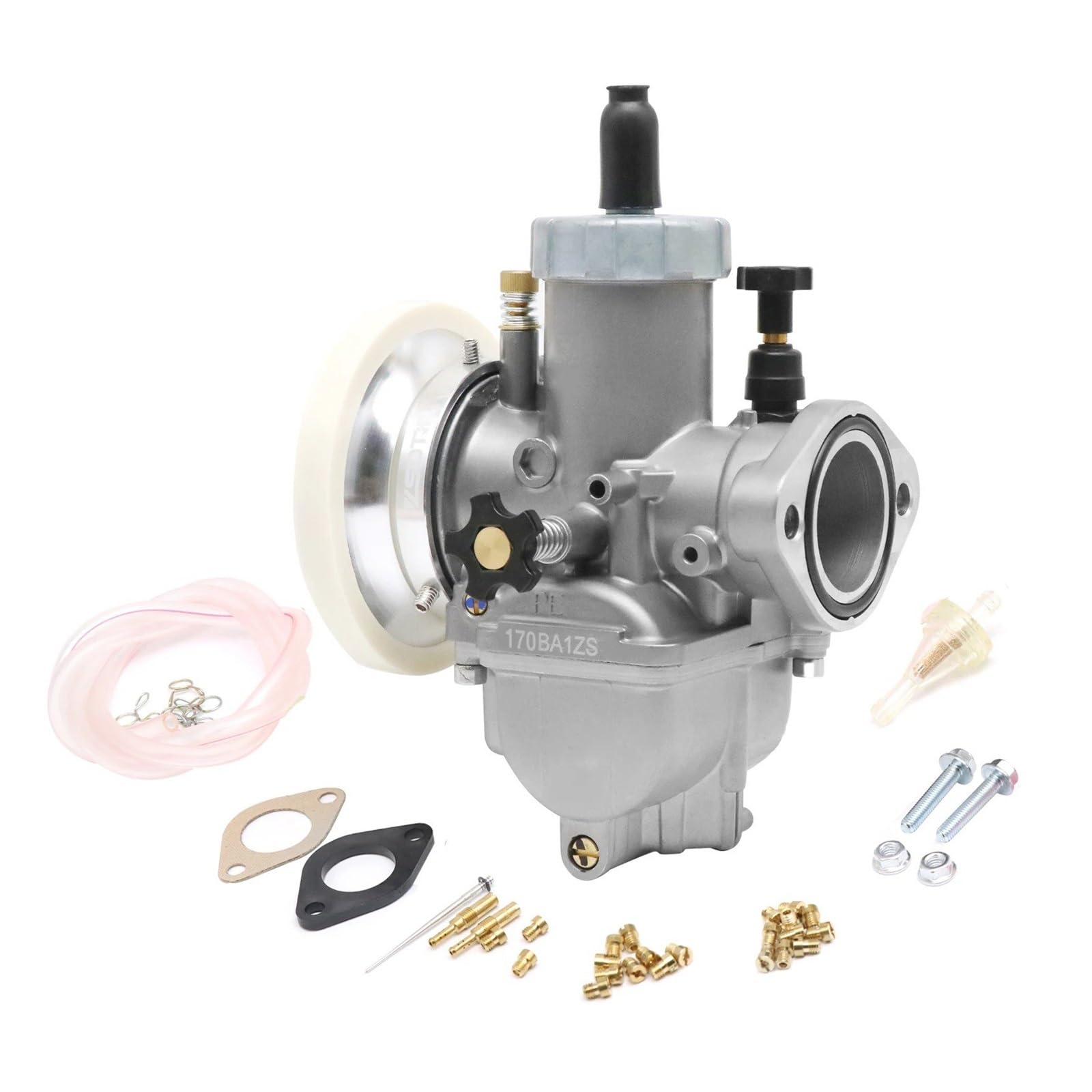 Carburateur Moto Carburateur À Bride Avec Gicleur Pour Moto De Course 50, 100, 125, 250 Cm³, PE17, PE19, PE22, PE24, PE26, PE28(19mm)