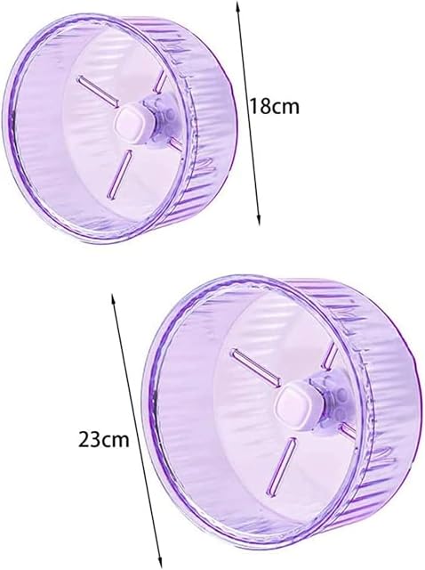 Foto 4 de 6 de Rueda de ejercicio para hámster rueda hámster silenciosa transparente accesorio de jaula base…