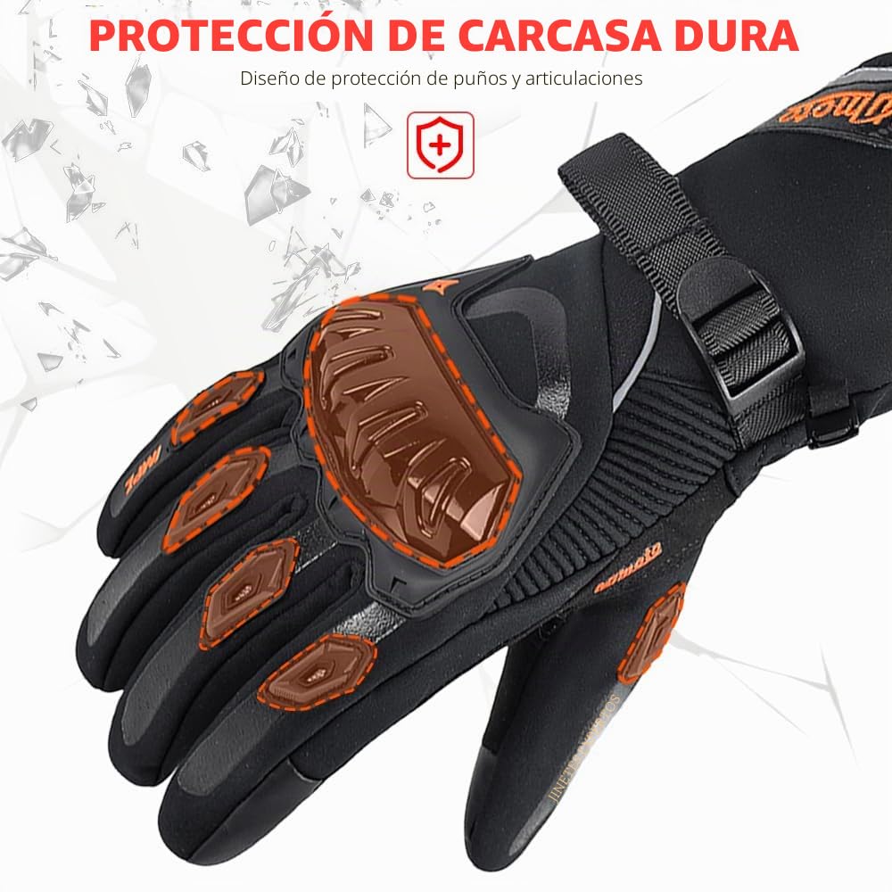 Guantes de motocicleta, resistentes al viento, impermeables, guantes de moto para mujer, guantes de equitación para pantalla táctil, guantes de motocross, invierno para mujer