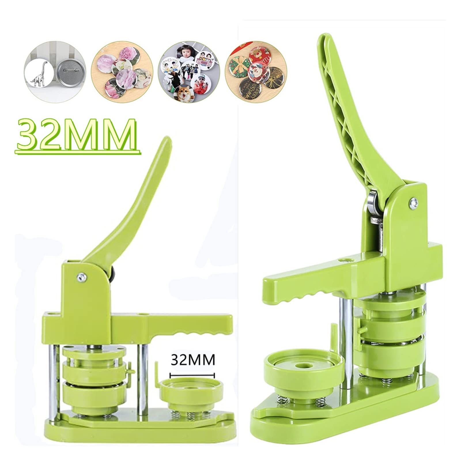 25/32/37/44/58MM maszyna do robienia znaczków DIYBadge Press Machine, bezinstalacyjna wycinania dziurkacza,Wielofunkcyjny(32MM Rotating)