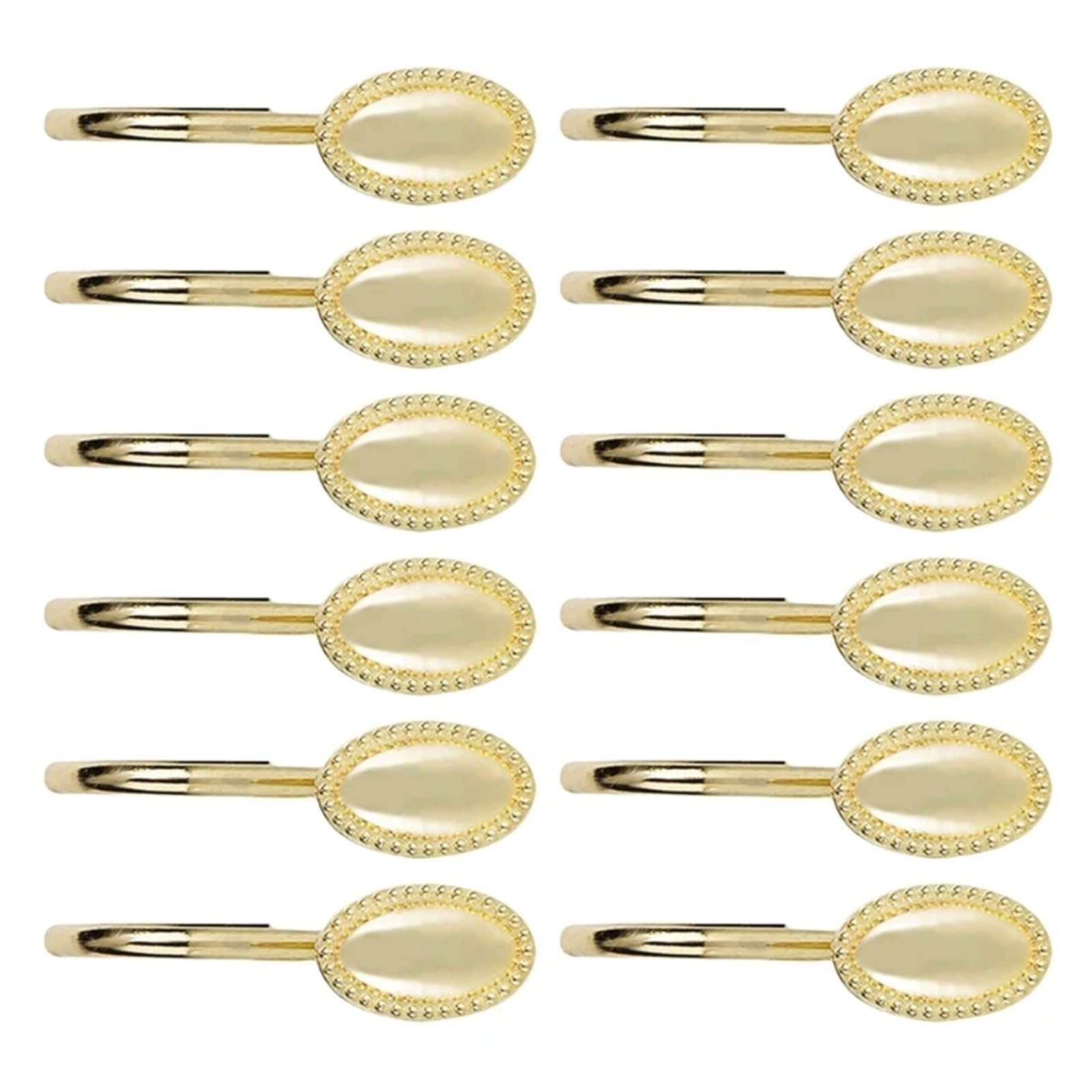 Ganci for tende da doccia da 12 pezzi, anelli in acciaio inox, ganci moderni for un facile spostamento(Bronze)