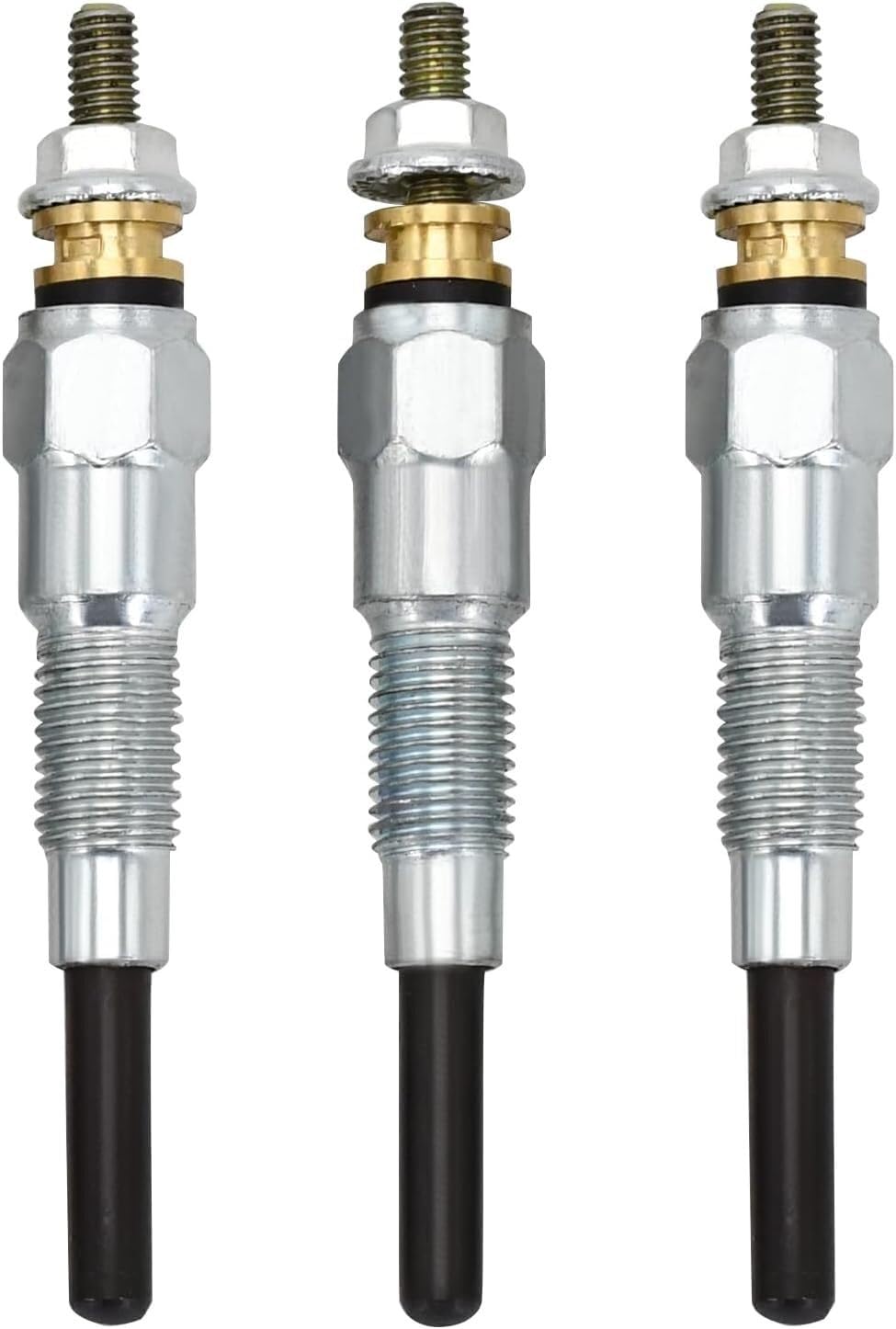for 3 bujías incandescentes 16851-65510 16854-65510 compatibles con tractor Kubota B1700D B1700E B1700HSD B1700HSE B21 B2100D B2100E cortacésped BX1800D BX1830D BX1850D BX1860D BX2230D BX2350D BX2360D