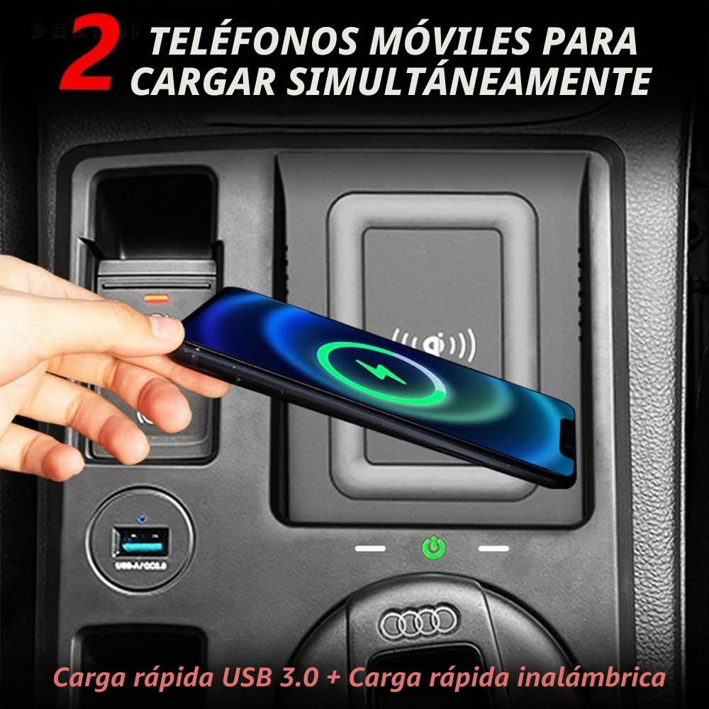 Cargador Inalámbrico para Audi Q3 2019-2022/Q3 Sportback 2020-2022 Consola Central Panel, Carga Rápida Auto Teléfono Regalo para Propietarios de Audi