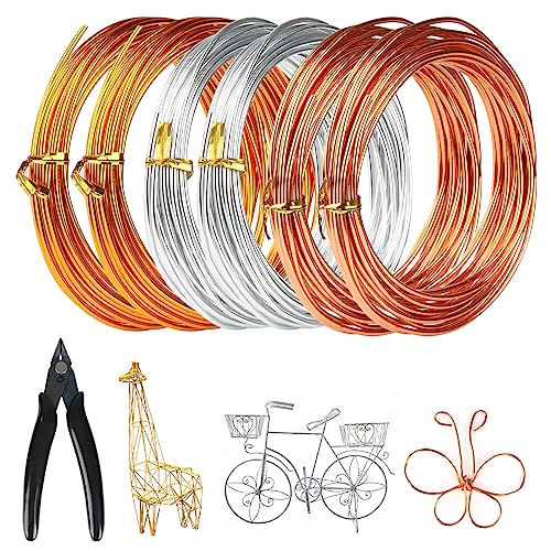 Basteldraht 2mm X 30m - Aluminiumdraht Für Schmuck, Bastelarbeiten & Dekoration In Gold