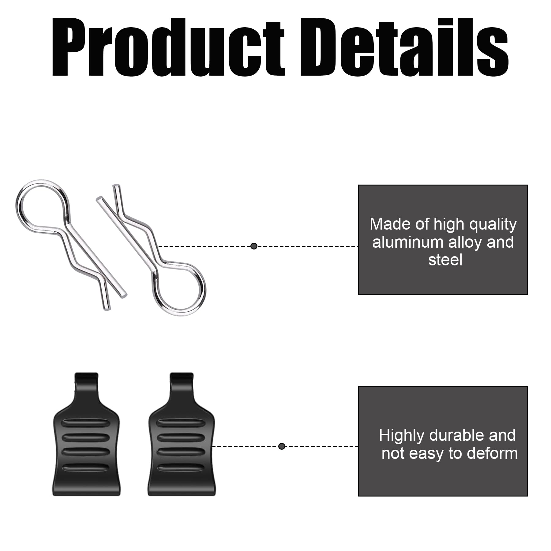 CHAOTEMAI 24pcs Car Fixing Clips, Car Clips, RC Body Clips, Car Fixing Clip, RC Model Bent Body Clip Accessory - Image 3