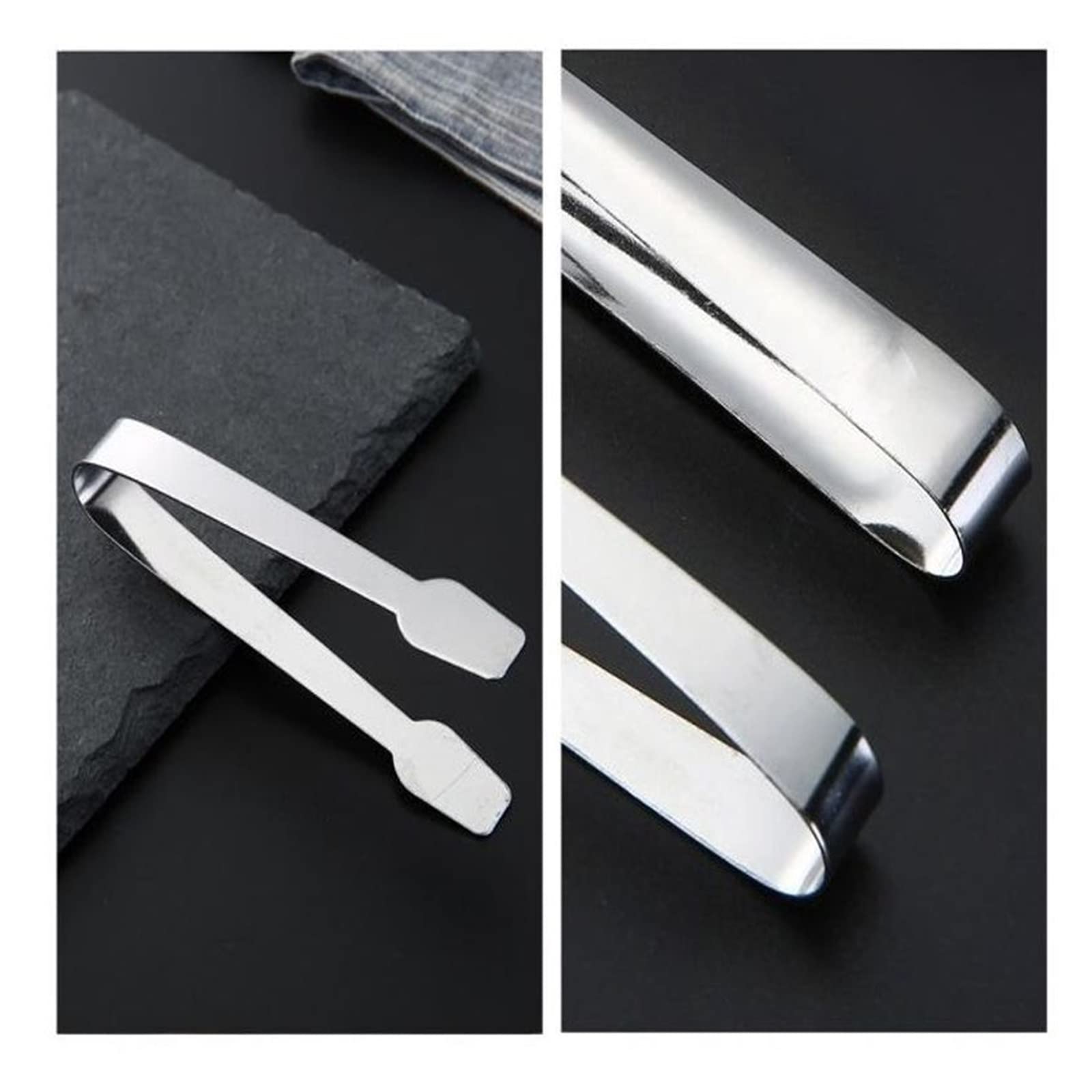 Zange Mini Eiswürfelzange Zuckerclip Edelstahl Eiszange Küchenwerkzeug Küchenzubehör