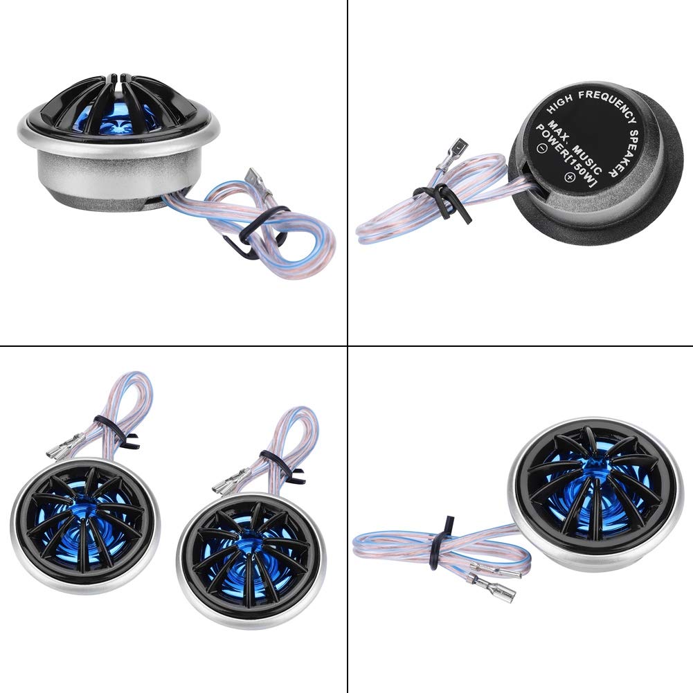 EBTOOLS Haut-Parleur de Voiture Tweeter 1 Paire Haut-Parleur de Voiture Lecteur de Musique Audio Super Power Dôme Tweeter 130W